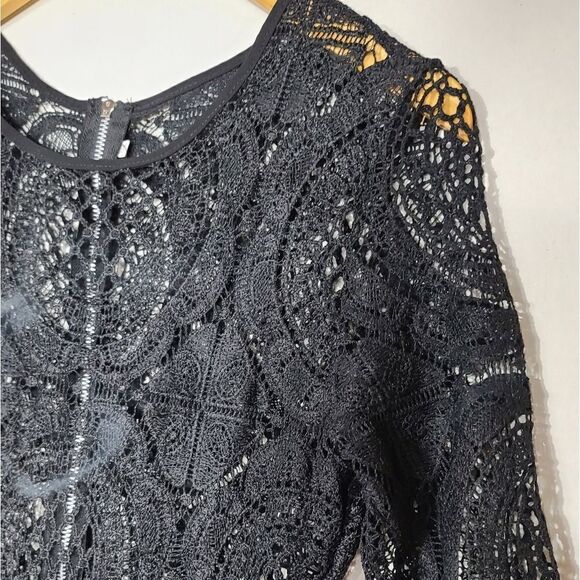 Missguided Lace Top Black Size Med Women's Romper - Picture 10 of 11